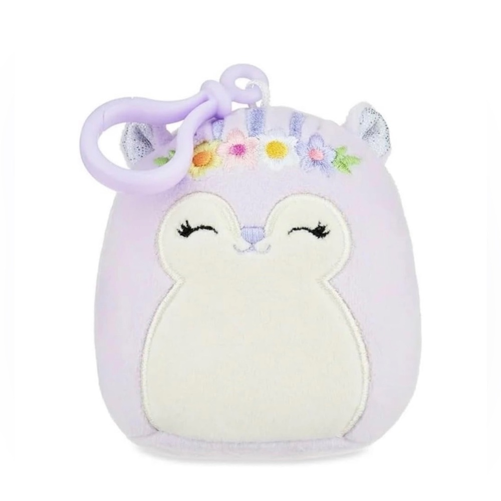 Kellytoy Sydnee the Squirrel Squishmallow Clip-on Backpack Stuffed Plush Toy